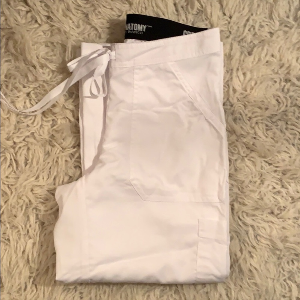 White scrub pants
